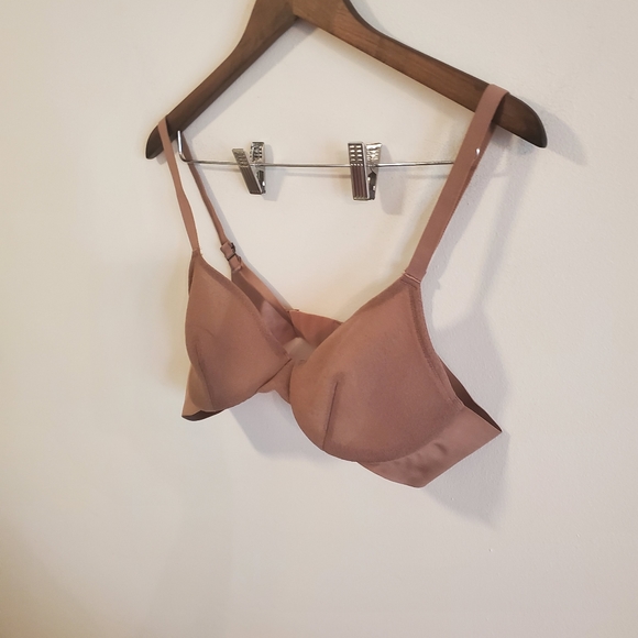 SPANX lightweight form fitting comfort bra size large brown sheer wired - Picture 3 of 9